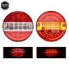 2PCS Car Tail Light Contains Two Colors Round LED Rear Brake Light 12/24V Turn Signal Lamp For Car Lorry Truck Van Trailer