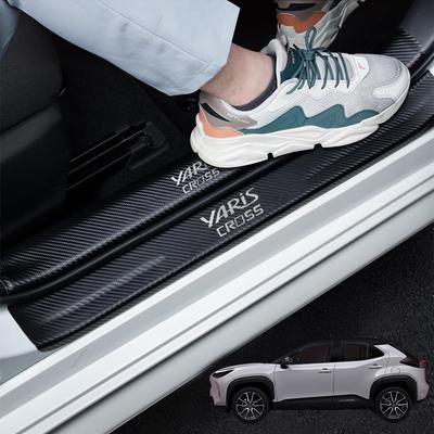 GOODGOODCAR Новейшая защита боковых порогов Yaris Cross, накладка от царапин, совместимая со всеми моделями Yaris Cross, детали интерьера Yaris Cross, технология золотого листа, золото