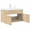 VidaXL Bathroom Vanity Unit with Integrated Sink and Faucet, Bathroom Vanity Cabinet, Bathroom Furniture 3325015