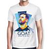 Футболка с принтом Лионель Месси GOAT, мужские и женские размеры (drsh-161)