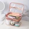 Cosmetic Bag Large Capacity Dry Wet Separation Waterproof Portable Handle Clear Visible Zipper Travel Toiletry Makeup Pouch Travelling Use