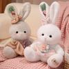 Милая плюшевая кукла-кролик в цветочек, милая кукла-тряпичная кукла-зайчик в юбке для девочки, подушка для сна, подарок на день рождения