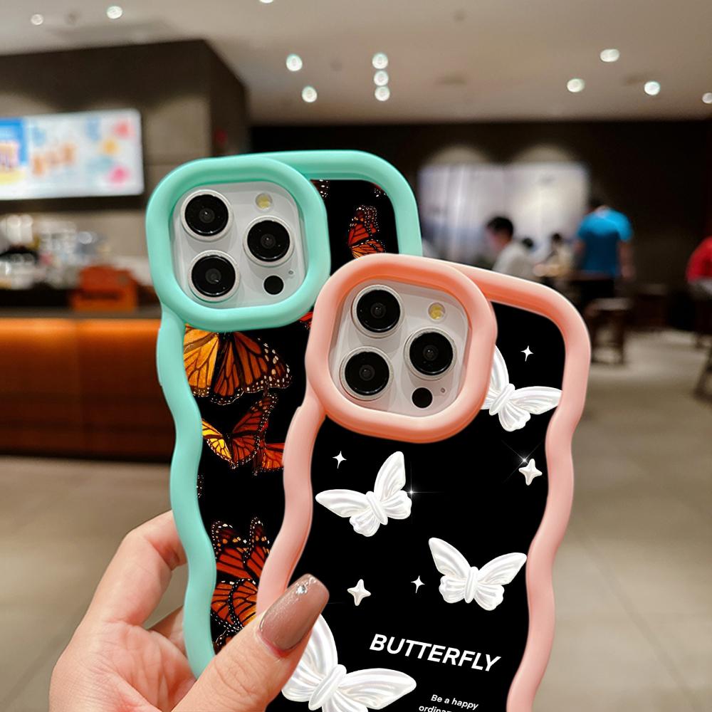 LZ4 Butterfly art design Wave силиконовые чехлы для телефонов Samsung A15 S23 FE S24 Ultra A34 A54 A14 Motorola G32 OnePlus мягкий чехол
