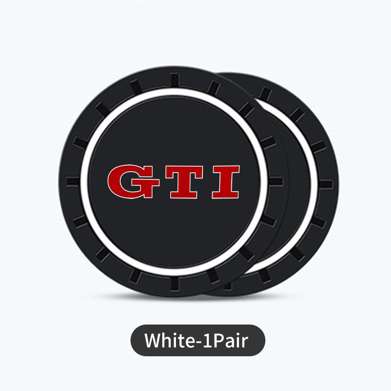 2026 Hot VOLKSWAGEN 2pcs Car Cup Pad Silicone Water Coaster Drink Cup Non-slip Mat For Volkswagen VW GTI Tiguan Passat B5 B6 B7 zf4