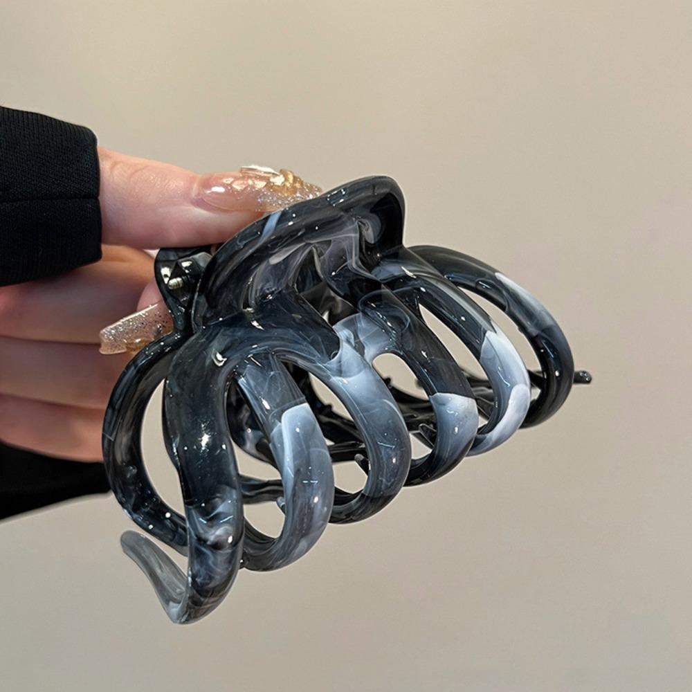 Головной убор Ацетат Волосы Краб Винтаж Тыква Акулий Коготь Изысканный Полый Геометрический Волосы Коготь Девушки