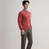 Men's Saddle Shoulder Crew Neck Wool-Cashmere Sweater