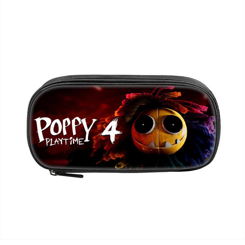 Принт с персонажами игры Poppy Playtime Однослойная сумка для хранения канцелярских принадлежностей для студентов и подростков