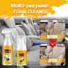 Многофункциональное пенное средство для удаления пятен и чистки салона автомобиля. Пенное средство для чистки кожаных сидений. Спрей-пена для ухода за автомобилем.