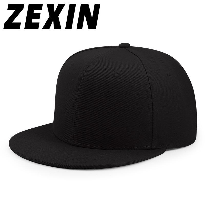 ZEXIN Шляпа в стиле хип-хоп, регулируемая однотонная однотонная кепка в стиле хип-хоп с плоскими полями, кепка с утиным языком для родителей и детей, кепка для уличных танцев, бейсбольная кепка для мужчин и женщин, сто