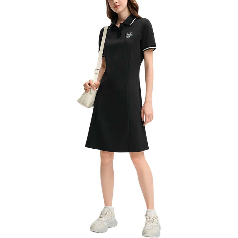 Fila Платье с коротким рукавом с логотипом Heritage Женские платья Черный F11W538309F-BK