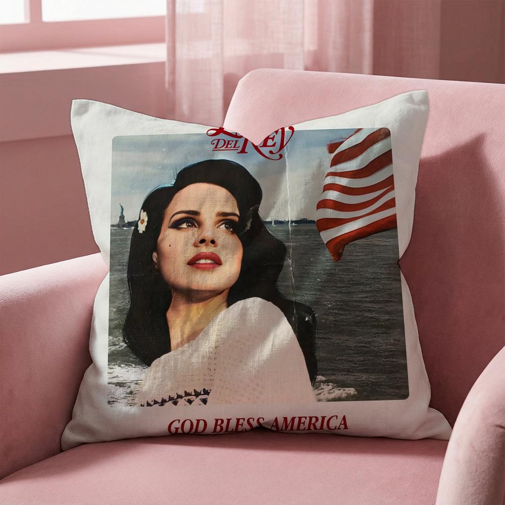 Чехол для подушки Singer L-Lana Del Rey, многоцелевой, для дома и автомобиля - Двусторонний, мягкий и прочный, для повседневного использования