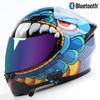 Electric vehicle helmet for men and women with Bluetooth, dual visors, winter helmet, motorcycle racing helmet, all-season full-face safety helmet