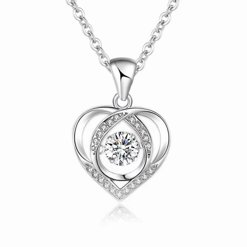 Ожерелье в виде прыгающего сердца, женская корейская версия, темпераментный умный ошейник в форме сердца, цепочка для подарка на День святого Валентина, кулон