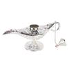 Arabian Lamp Vintage Metal Table Ornament  Ing Lamp Decoration for Living Room Party Office Silver