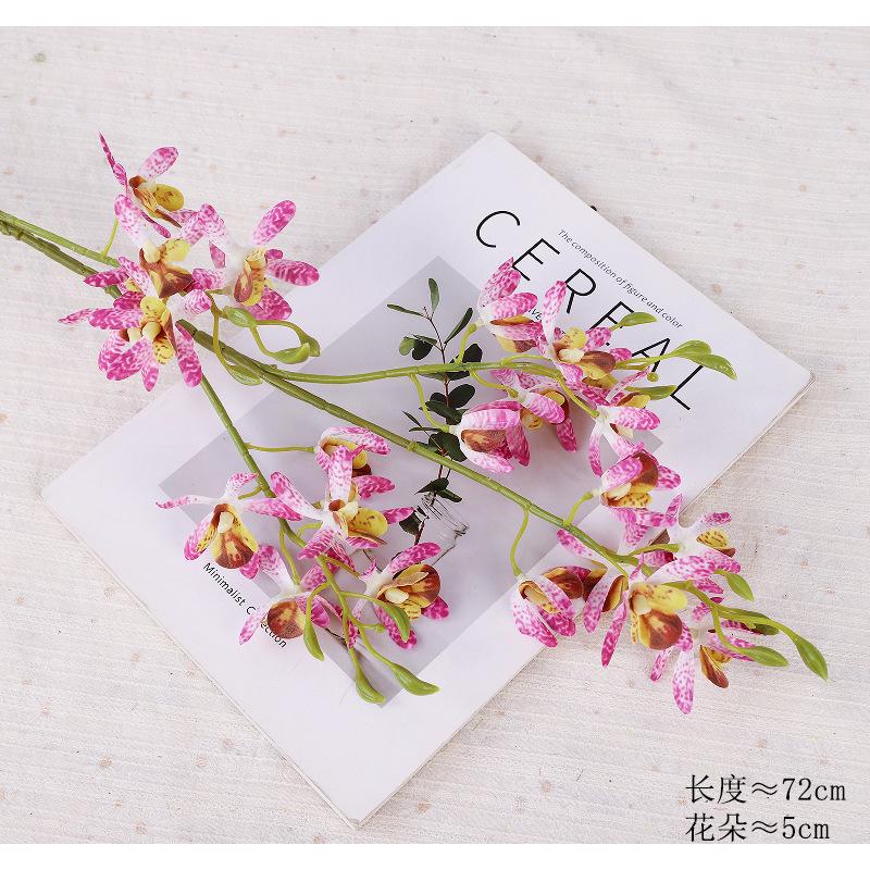Simulated mid-branch Wandai orchid 4-pronged mini cymbidium simulated flower