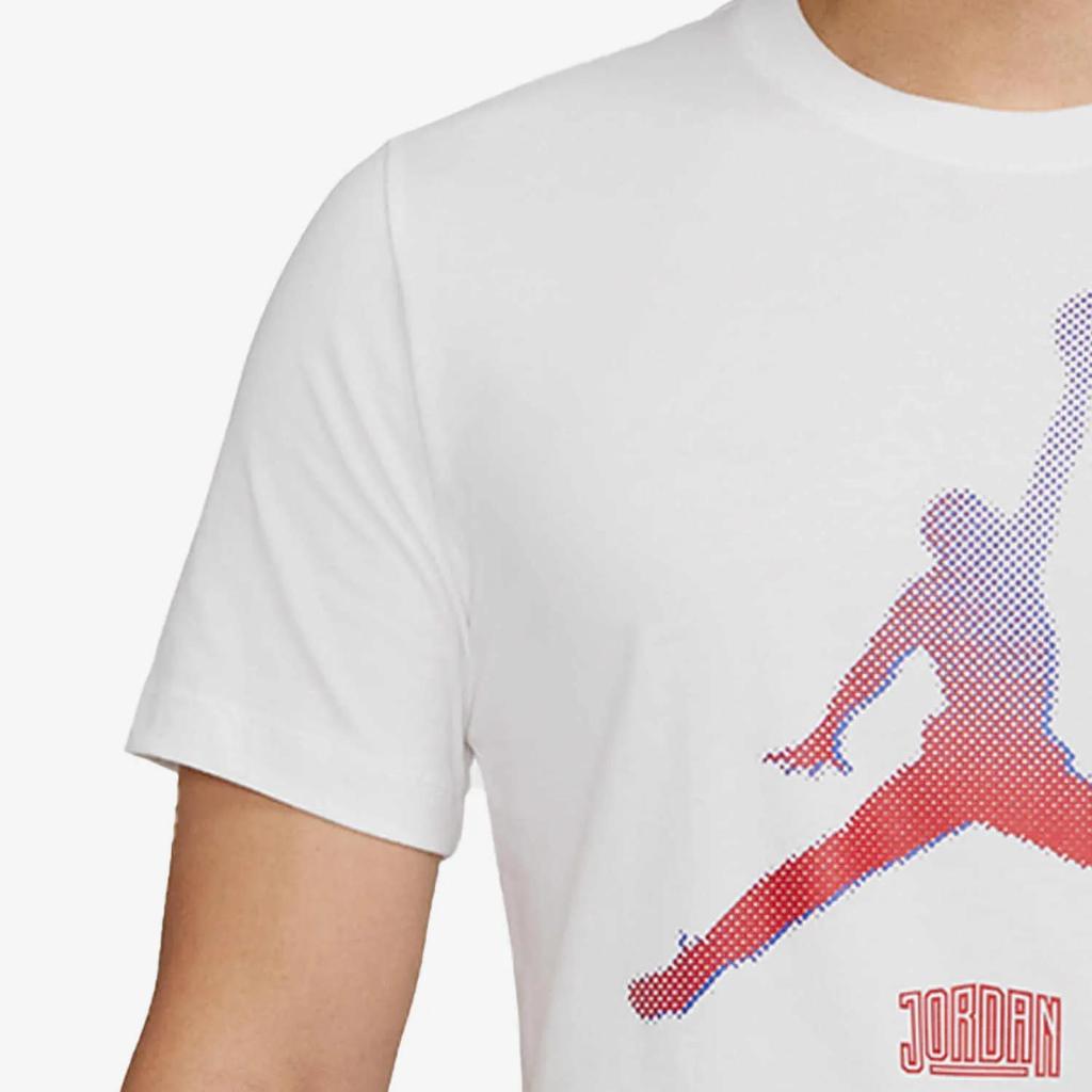 Jordan T Shirts Men's White Crew Neck Moderate Straight Fit (Unisex) T-Shirts DO8905 100