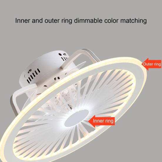 Ceiling Fan Lamp Warm White Light Multifunctional Fashion Eco-friendly Remote Control for Dormitory