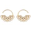 [Q8164] - Gold Plated 'Cléopatra' Hoop Earrings - 20 Mm - 26x13 Mm