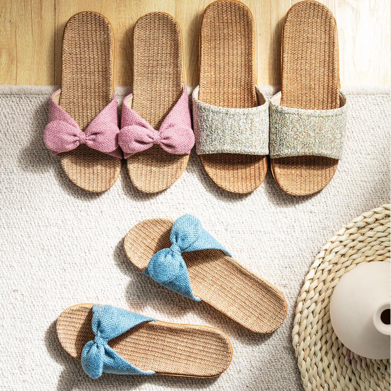 New Cute Fashion Women's Bow Home Slippers