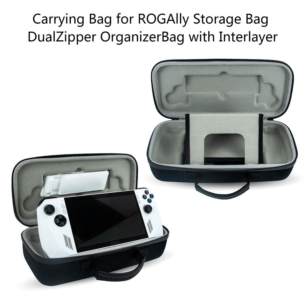 Сумка для хранения игровой консоли, Чехол для переноски, Ударопрочный дорожный чехол, Сумка-органайзер с защитой от кражи, Подходит для ROG Ally с межслойной прокладкой
