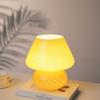 Glass Mushroom Lamp Big Size for Room Decor LED E27 3 Emitting Colors AU EU UK US Plug or USB Dimmable Vintage Nightstand Light