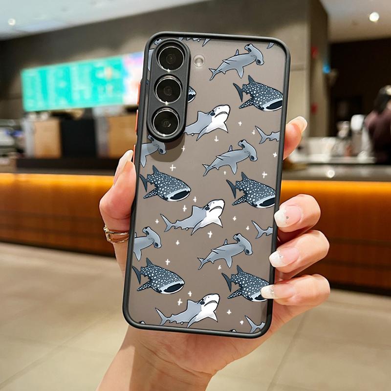 Seashell Starfish Patterned Case For Samsung S25 S24 Fe S22 Plus Ultra S23 S21 A56 A36 A55 A16 A54 A35 A52 A25 A15 A14 5g A32 4g Matte Hard Cover