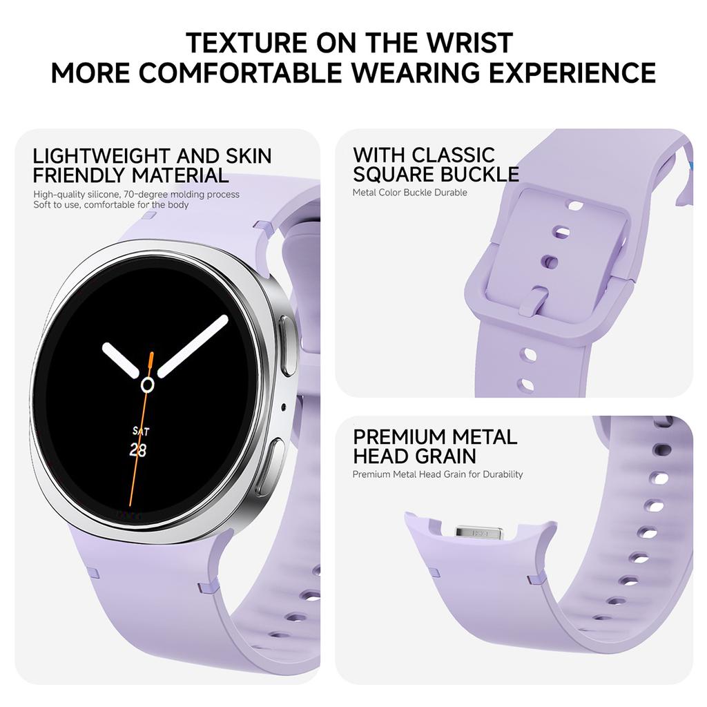 Оригинальный силиконовый ремешок для Samsung Galaxy Watch 8/8 classic 40 мм 44 мм 46 мм Спортивный ремешок correa pulseira Браслет Ремешок для Galaxy Watch 8