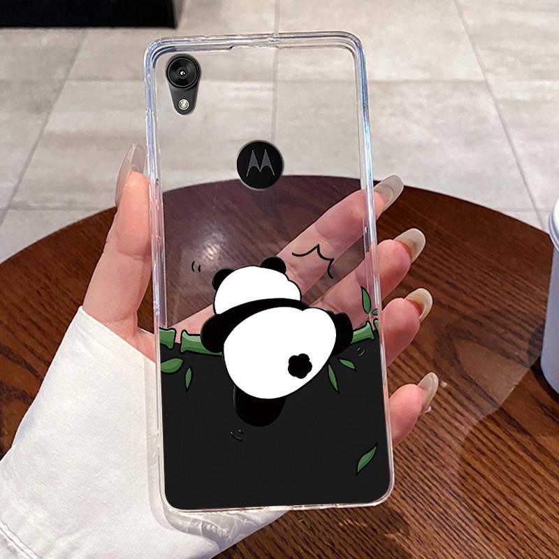 Jelly Casing For Motorola Moto E6 Fundas MOTOE6 Capa Clear Silicone Soft TPU Back Cover Cute Cat Rabbit Heart Protective Case
