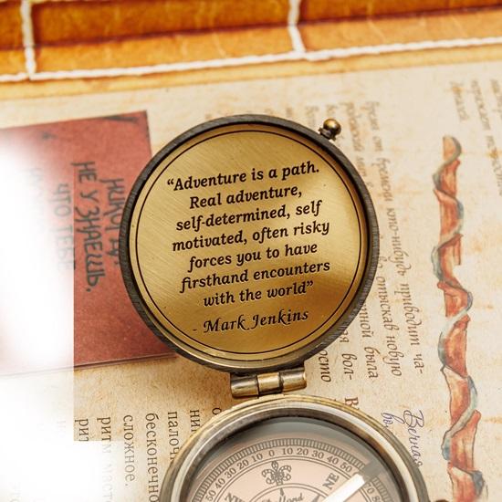 5,08 см латунный компас Не все те, кто странствует, потеряны компас с кожаным чехлом