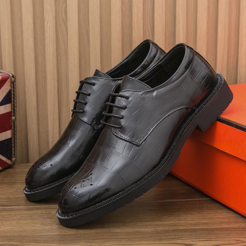 Брендовые мужские туфли-броги на шнуровке, модные, элегантные, формальные, новые, весна-осень, деловые, кожаные, повседневные