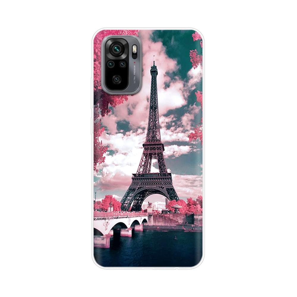 Силиконовый чехол-цветок для Xiaomi Redmi Note 10 Case 6.43'' Милый ТПУ задняя крышка для Xiomi Redmi Note10 Pro Бампер Чехлы