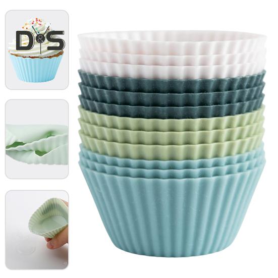 24 шт. силиконовые формы для торта гибкие легко моющиеся Morandi Colors многофункциональные формы для выпечки кексов вафель пудингов кексов с антипригарным покрытием без бисфенола А