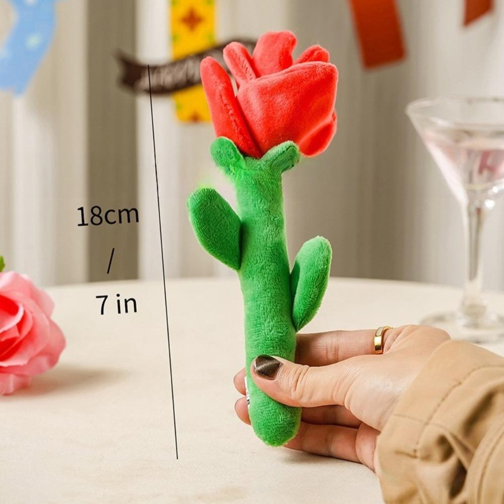 Dog Toys Compared To Bears Small Medium Sized Cats Dogs Accompany Plush Valentine's Day Roses BB Sound Toys New Year Present