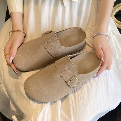 Туфли Boken французские ретро баотоу полушлепанцы женские ленивые одинарные туфли 2025 весна и лето новые на плоской подошве туфли Boken