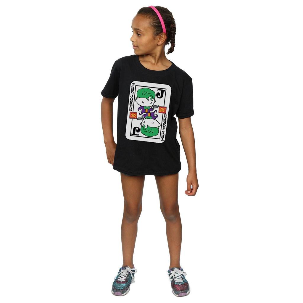 DC Comics Girls Chibi Joker Playing Card Cotton T-Shirt