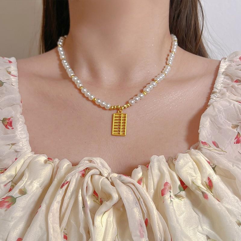 Жемчужное ожерелье женское нишевое легкое роскошное дизайнерское модное темпераментное цепочка на ключицу цепочка на шею цепочка на свитер цепочка из бисера