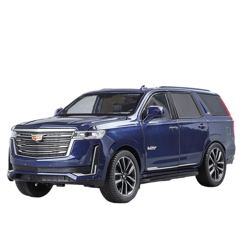 1/24 масштаб Cadillac Escalade металлический сплав литой автомобиль модель игрушечная коллекционная модель для Escalade со звуком, светом и инерционным двигателем игрушки подарки