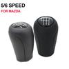 Кожаная 5/6-скоростная ручка переключения передач для MAZDA 3 BK BL 5 CR CW 6 II GH CX-7 ER MX-5 NC III 23 MT Кожаный рычаг переключения передач Headball