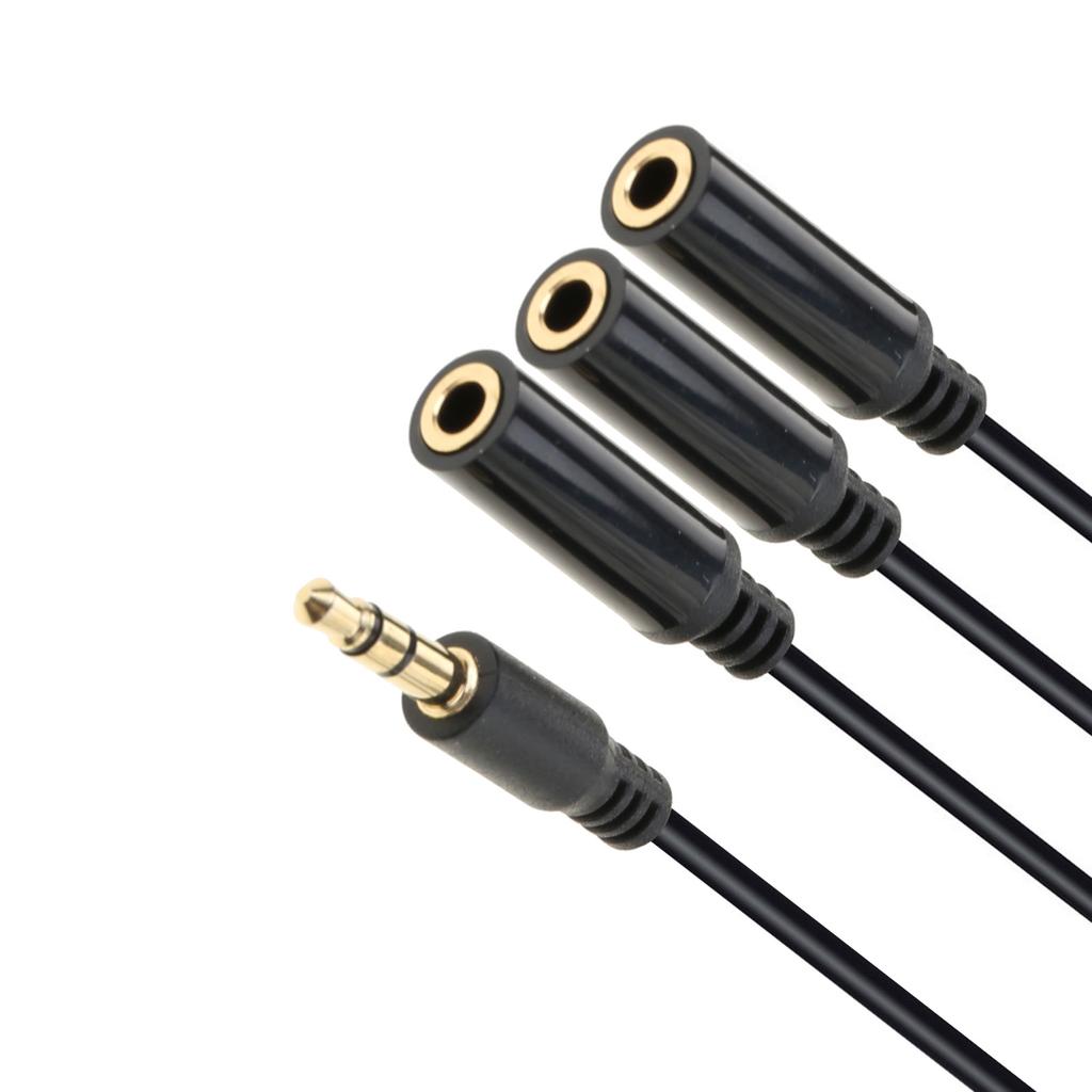 Headphone Splitter 3.5mm,Splitter, Headsets Splitter Cable for Gamings Headsets,1 Male To 3/6 Female Splitter