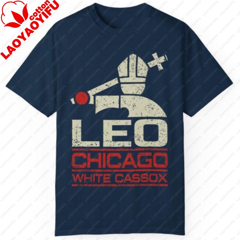 Chicago White Cassox Pope Leo TShirt Unisex GarUnisextDyed Tee for Casual Style Gift for Leo Birthdays Unique Zodiac Apparel Tops