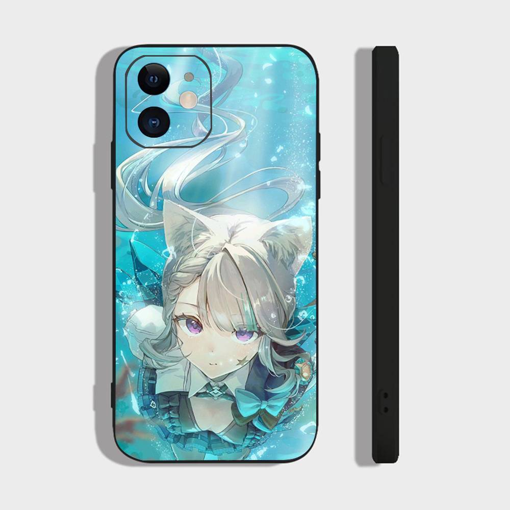 Чехол для телефона Lynette Anime Game Genshin Impact для IPhone 17 Air 16 15 14 13 Pro Max 11 12 Черный силиконовый чехол