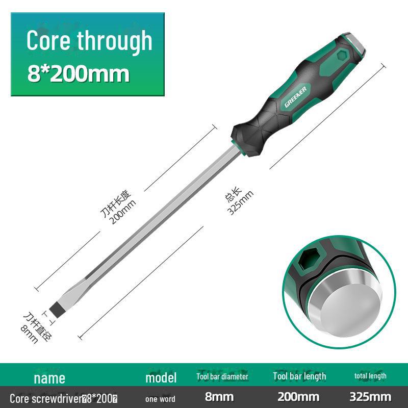 Набор промышленных отверток Green Forest Master с плоской головкой и крестовой головкой