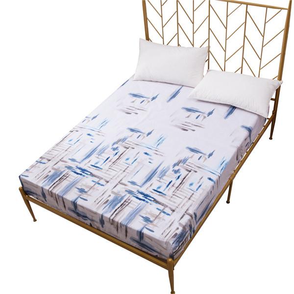 Bedding Fitted Sheet Bed Mattress Cover Printing Mattress Pad Protector Printed Bed Sheet with Elastic 140/160/180/200cm