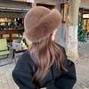 Women's Winter Beret Fashion Versatile Thickened Warm Faux Fox Fur Mink Velvet Mongolian Hat