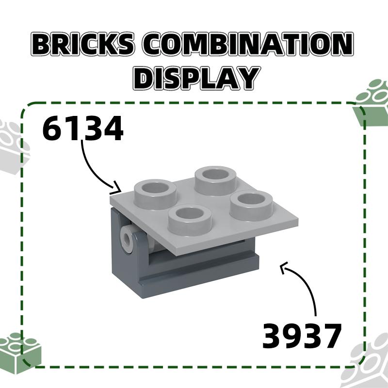 Нетоксичный 210 шт./лот 6134 Петля 2x2 Верхний блок Moc Цветные Аксессуары Совместимые с Кирпичами DIY Детская Игрушка Детали Сборки