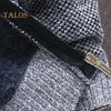 Winter Men Jacket Thickened Fleece Hooded Drawstring Zip-up Long Sleeves Sweater Coat Pockets Elastic Cuff Retro Knitted Daily Wear Outerwear Jacket