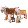 1/4Pcs Kids Cute Simulated Solid Tiger Model Action Figure Toy Desktop Ornament