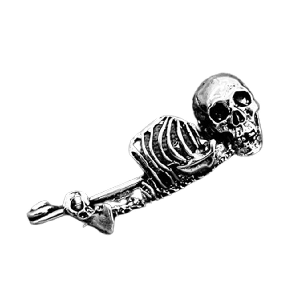 Creative Halloween Skeleton Brooch Vintage Gothic Skull Badge Lapel Pin Retro Skull Pin Women
