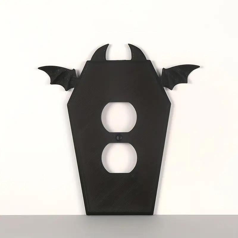 Halloween Switch Cover Dark Style Home Decoration Gothic Style Coffin Design Socket Decoration Switch Panel Cool 1PC