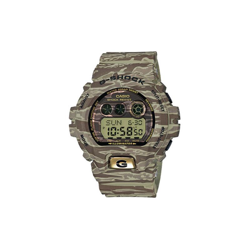 Casio G-SHOCK Классическая серия Камуфляж 'Опадающий лист' Грубый Очаровательный Военный стиль Водонепроницаемый Кварцевый механизм Ремешок из каучука Японский и GD-X6900TC-5DR